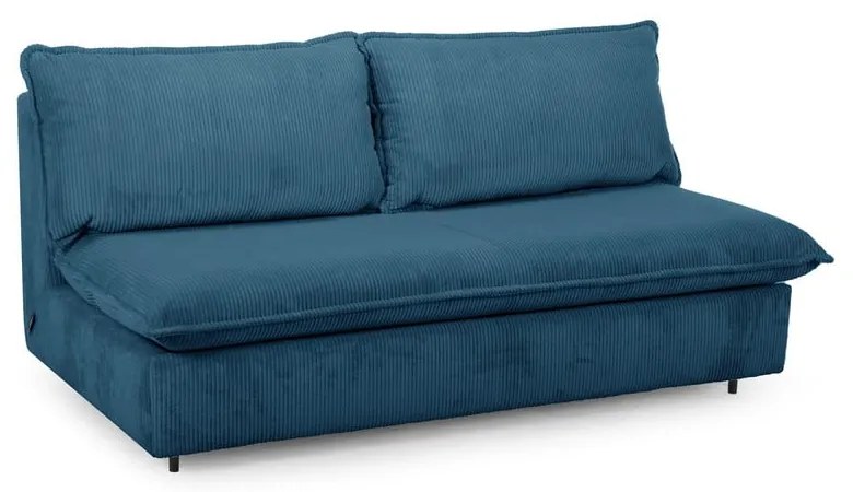 Niebieska sztruksowa rozkładana sofa 184 cm Isadora – Bobochic Paris
