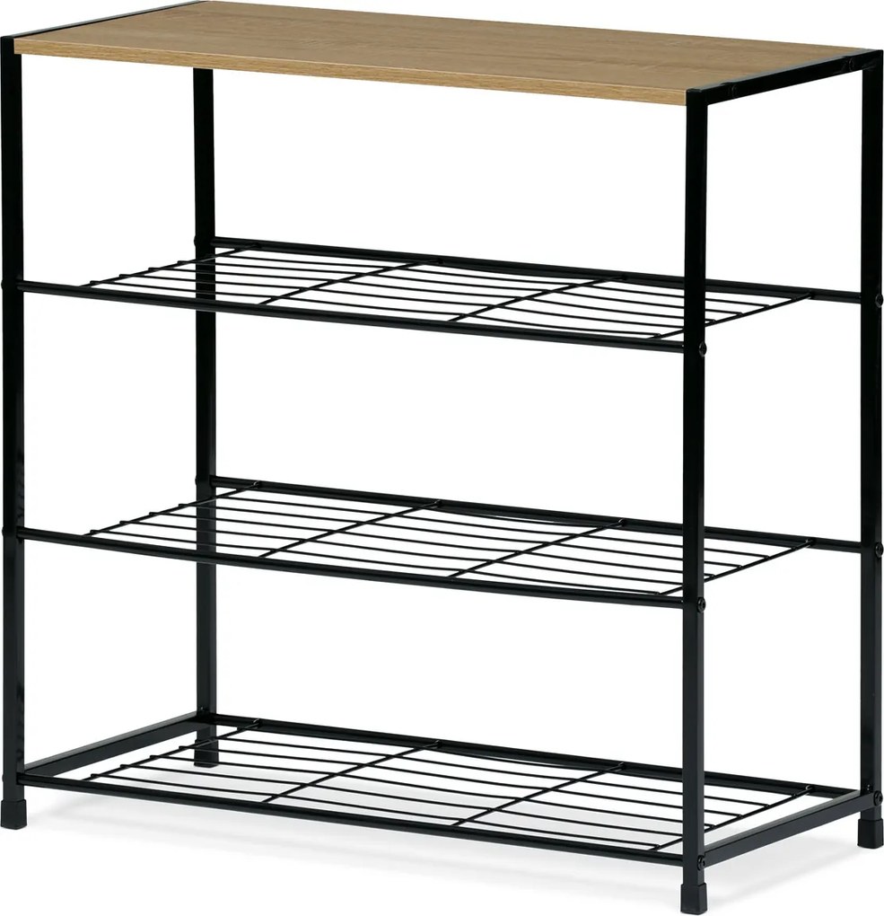 Półka na buty GD-414 OAK Leik, 4 półki, 63 x 30 x 63,5 cm, 4 piętra