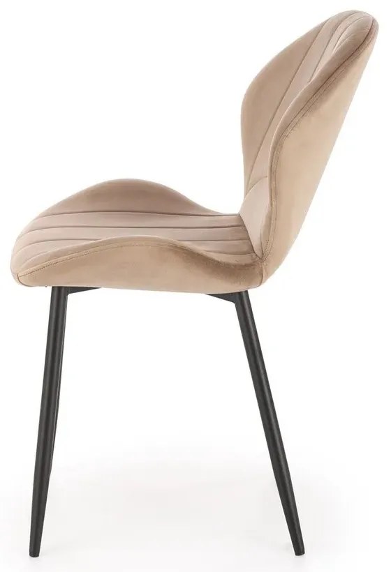 Krzesło tapicerowane K538 VELVET beżowe HALMAR