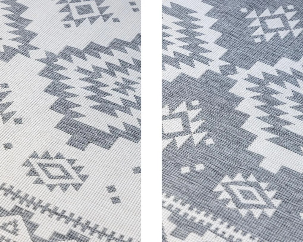 Dywan dwustronny zewnętrzny Gemini szaro-kremowy 200 cm x 290 cm