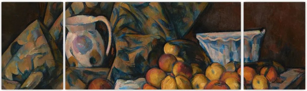 Obraz - Paul Cézanne, Still Life with Apples and Peaches, reprodukcje (170x50 cm)