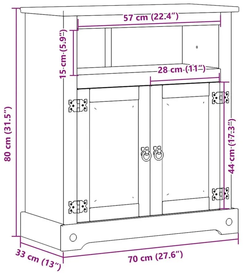 Dwudrzwiowa drewniana szafka łazienkowa L3-B88