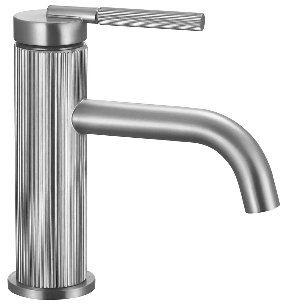 Bateria Umywalkowa REA Argon Nikiel Szczotkowany Niska