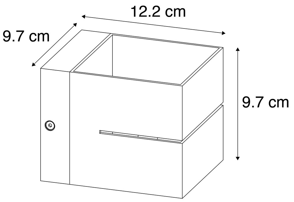 Nowoczesna lampa ścienna złota 9,7 cm - Transfer Groove Nowoczesny Oswietlenie wewnetrzne