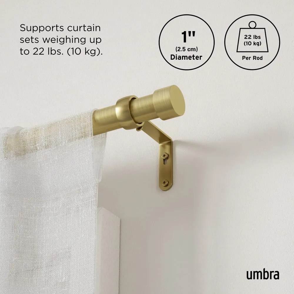 Stalowy regulowany karnisz 168 - 305 cm Cappa – Umbra