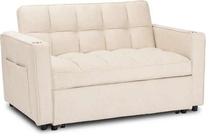 Fotel do Spania ASTER Rozkładany Amerykanka Beżowy Nowoczesny