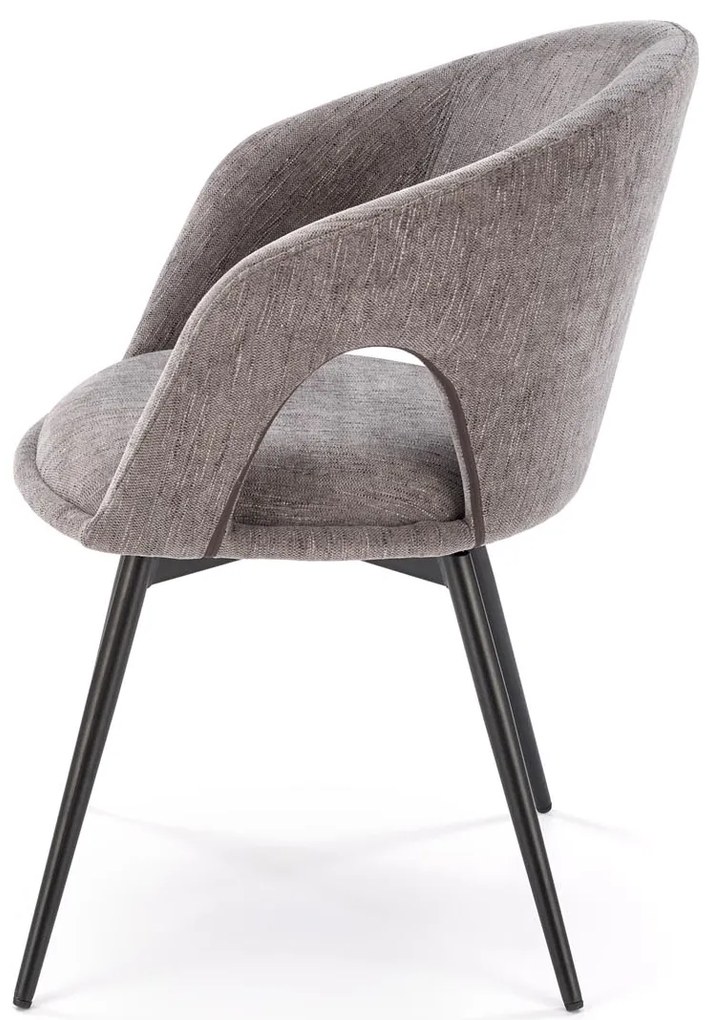 Krzesło popielaty obrotowe, K550 nowoczesne, do jadalni, salonu, biura