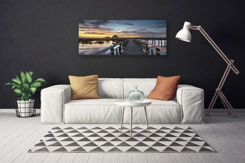 Obraz na płótnie Monumentalny Most nad Rzeką