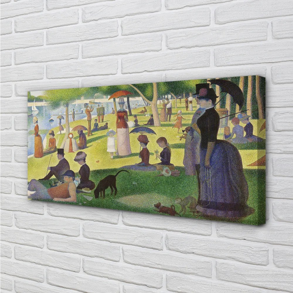 Zdjęcie na płótnie Niedzielne popołudnie na wyspie Grande Jatte - Georges Seurat