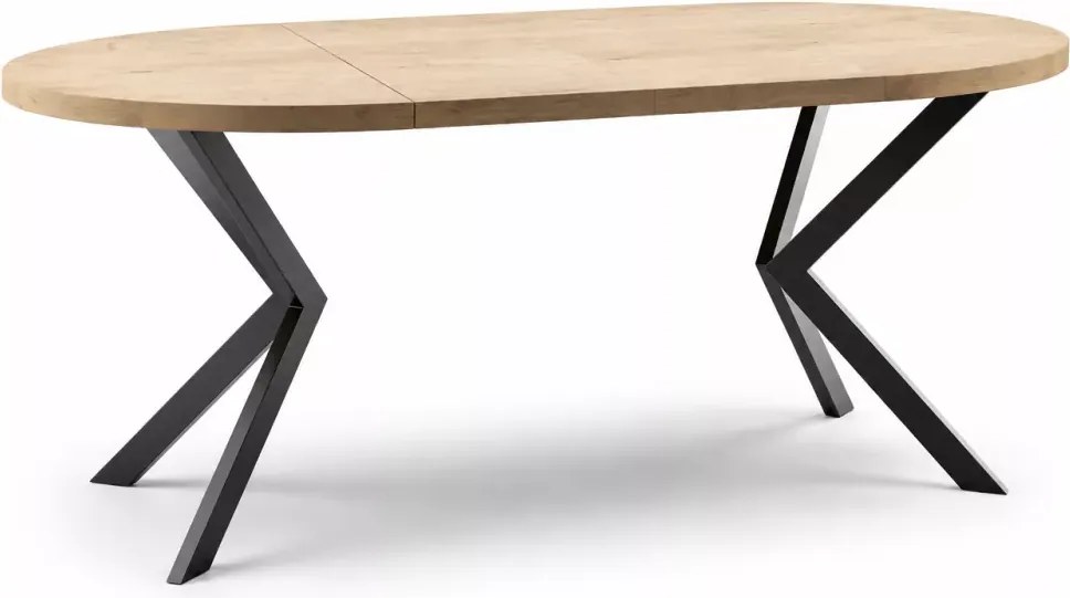 Okrągły stół rozkładany Argan o średnicy 90 / 100 /120 cm z stalowymi nogami i blatem z płyty laminowanej w wielu kolorach