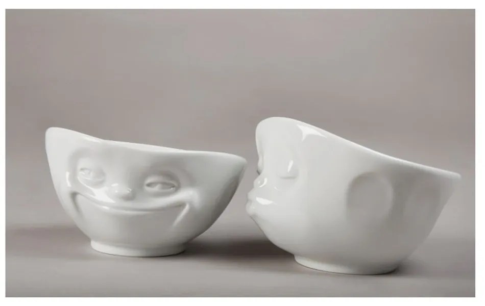 Biała porcelanowa uśmiechnięta miska 58products