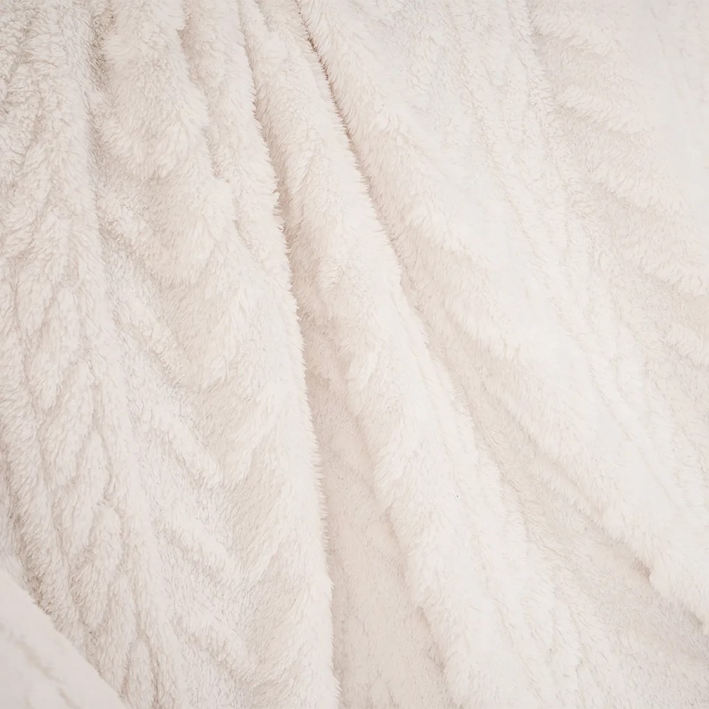 4Home Koc Cozy Knit kremowy, 150 x 200 cm