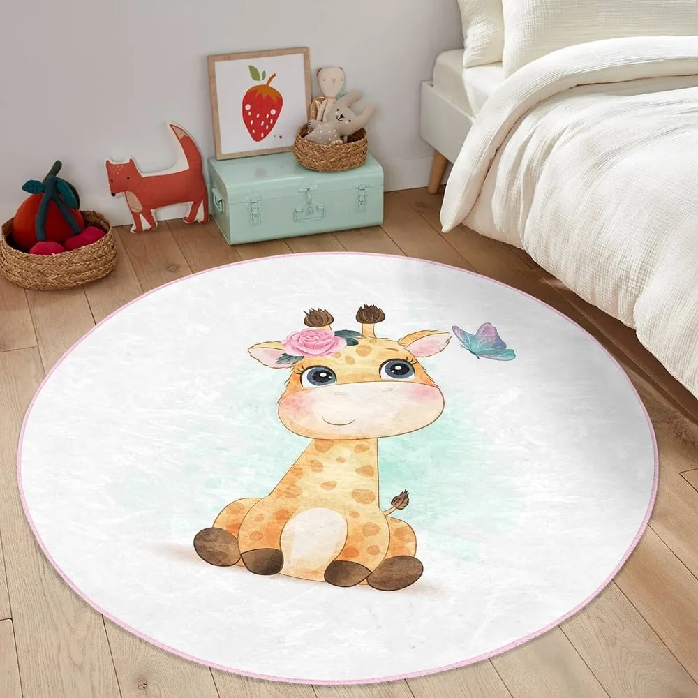 Biały dywan dziecięcy ø 80 cm Comfort – Mila Home