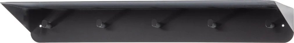 Metalowy wieszak ścienny KENAN 80 cm, czarny