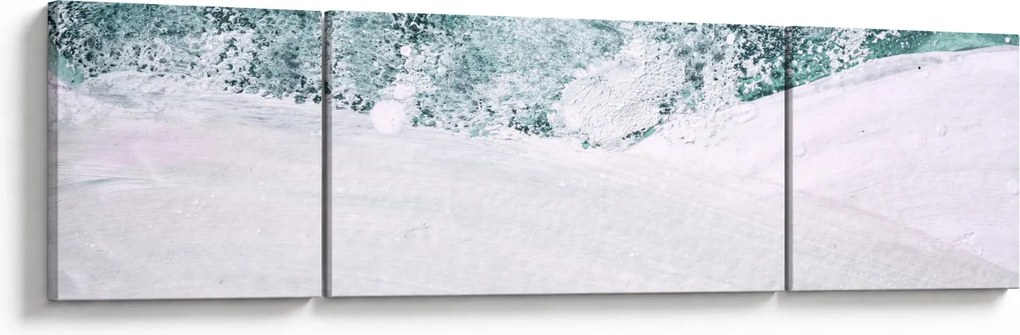Obraz - Turkusowa abstrakcja (170x50 cm)