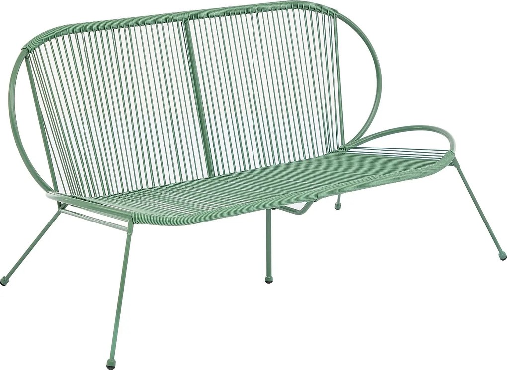 Ławka ogrodowa z metalu i plecionej żywicy - Khaki - NIKAO od MYLIA