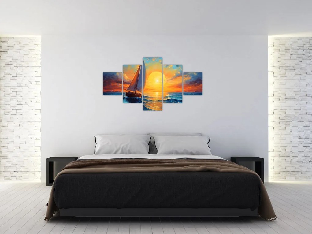 Obraz - Żaglówki (125x70 cm)
