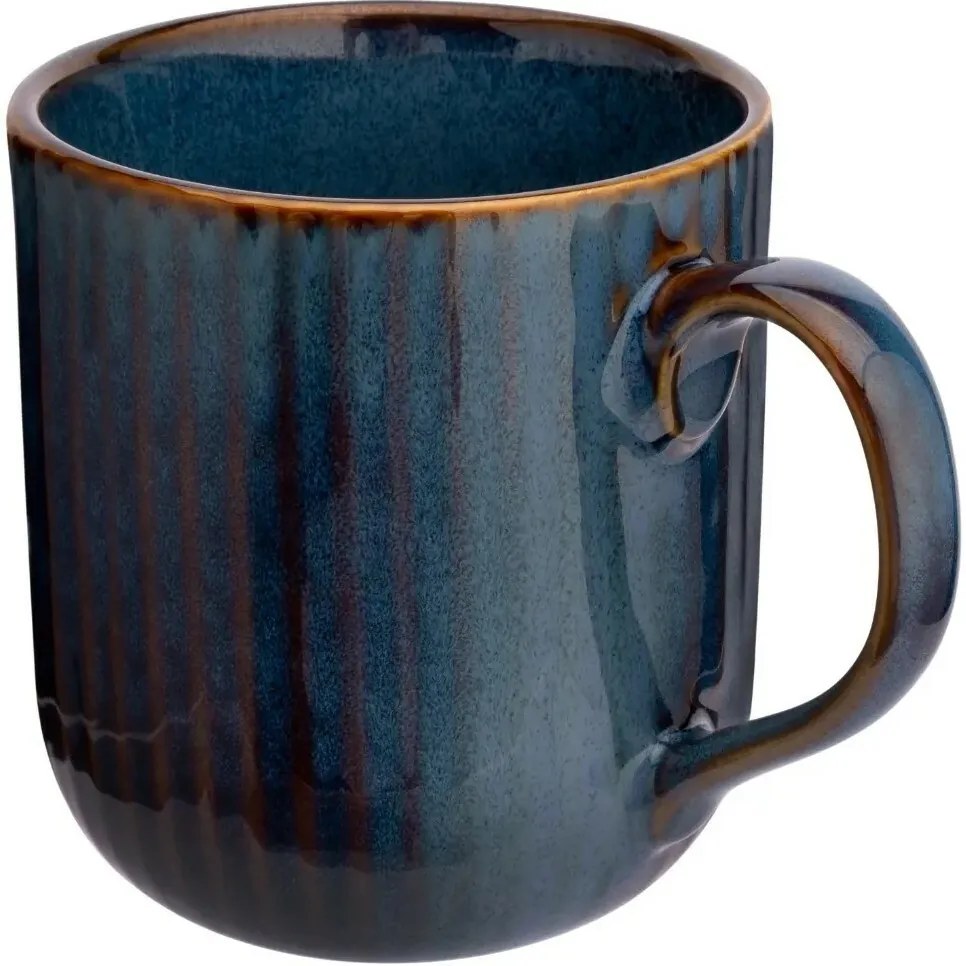 Altom Kubek porcelanowy Reactive Stripes niebieski, 400 ml