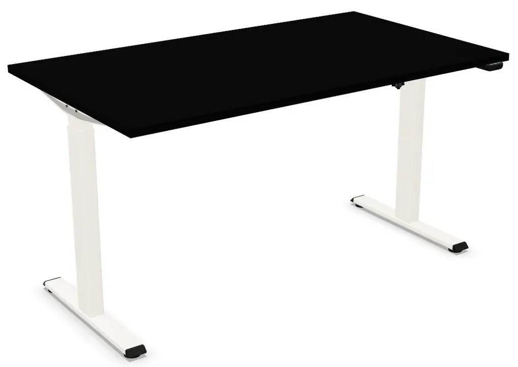 Biurko eCOMO 140x70cm czarne z regulacją wysokości NOWY STYL