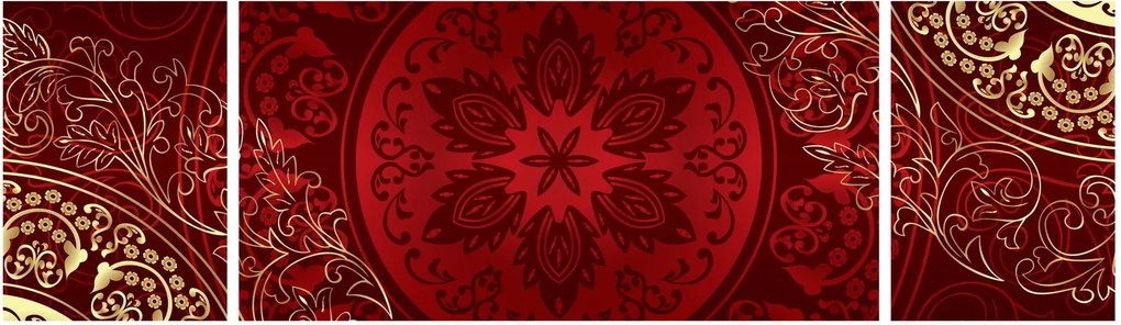 Obraz - Złote mandale (170x50 cm)