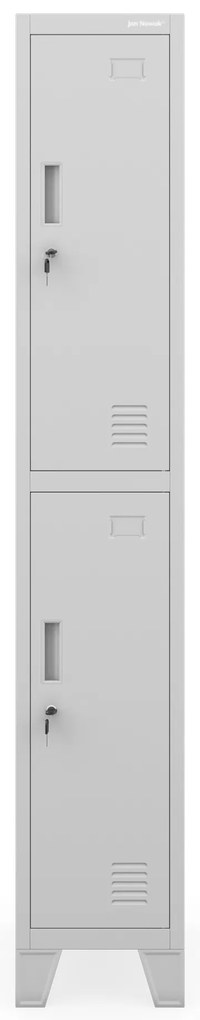 Szafka BHP ubraniowa pracownicza: szara BARTEK 1 Plus