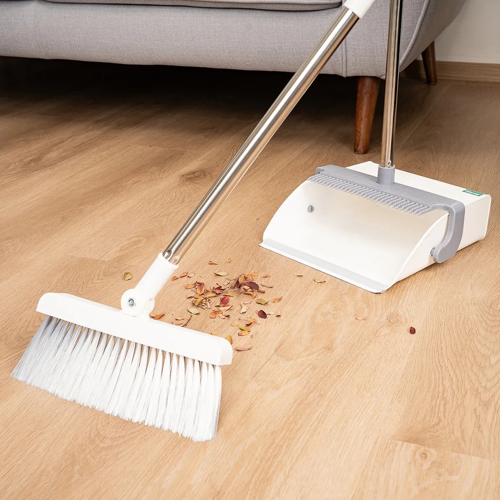 4Home Miotła ze śmietniczką na drążku Leniuch