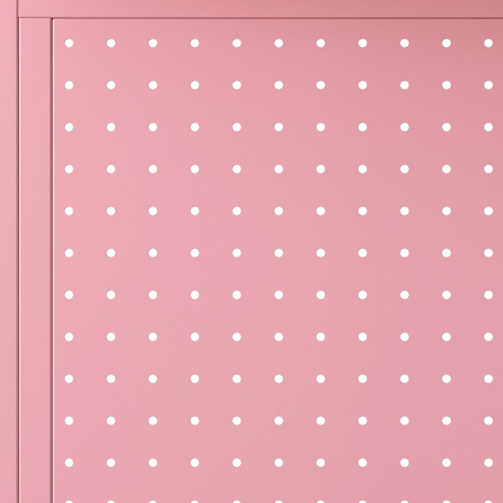 Metalowa nadstawka na biurko JENNY, 950 x 980 x 220 mm, różowa