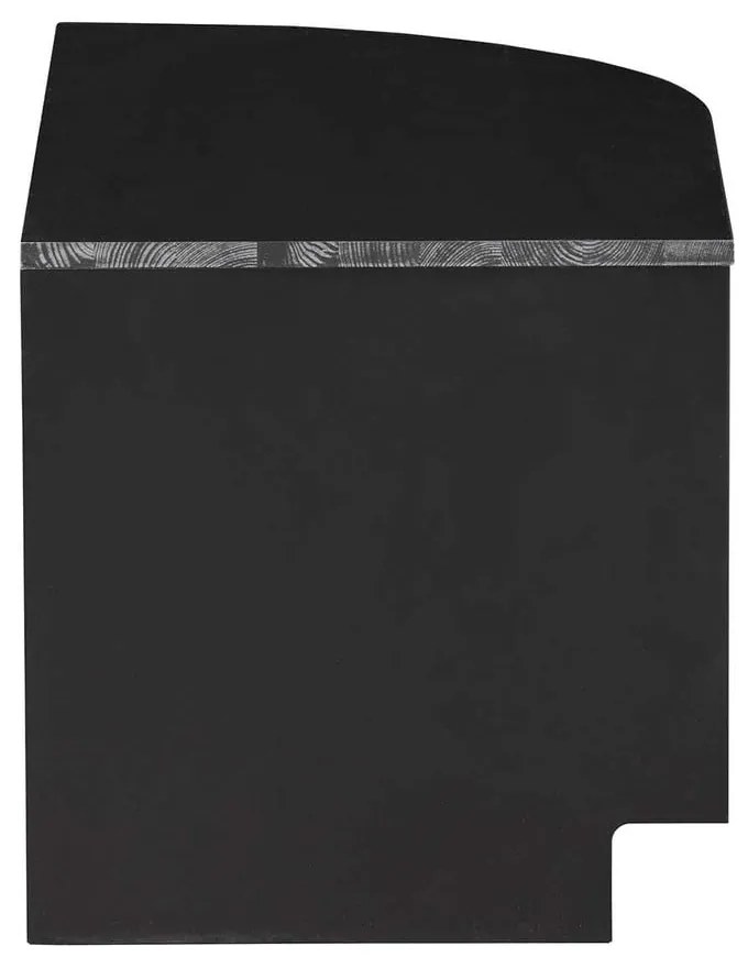 Czarna modułowa szafka pod TV z litego drewna sosnowego 78x40 cm Finca – WOOOD