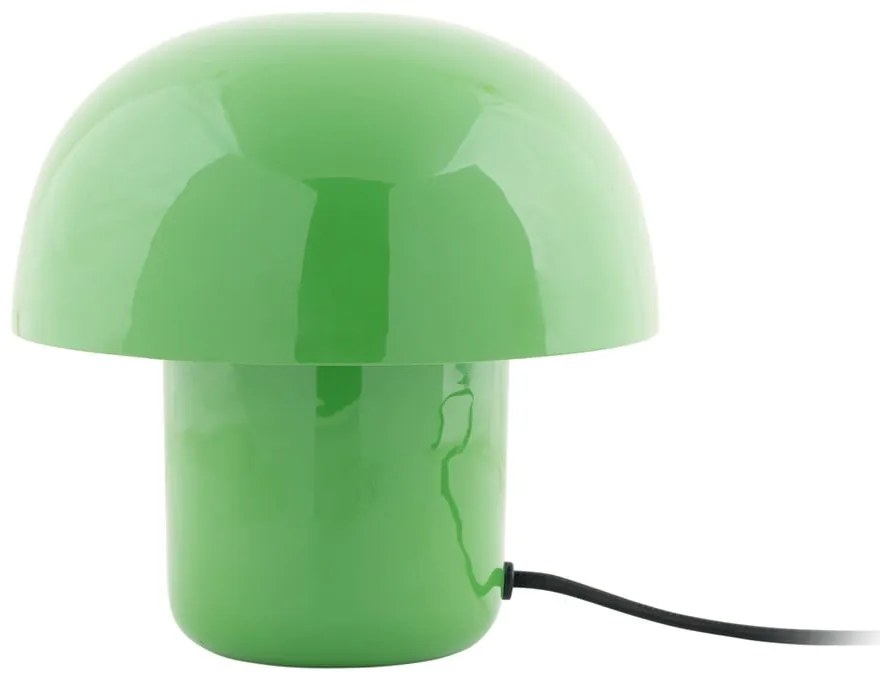 Zielona lampa stołowa z metalowym kloszem (wysokość 20 cm) Fat Mushroom – Leitmotiv