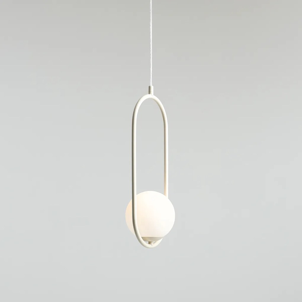 Jasnokremowa lampa wisząca Riva