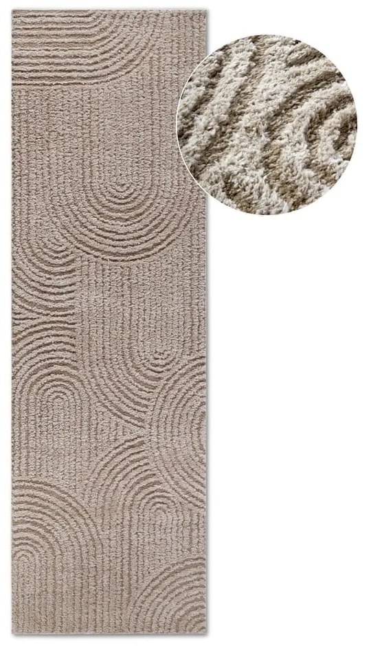 Beżowy chodnik 80x240 cm Chappe Beige – Elle Decoration