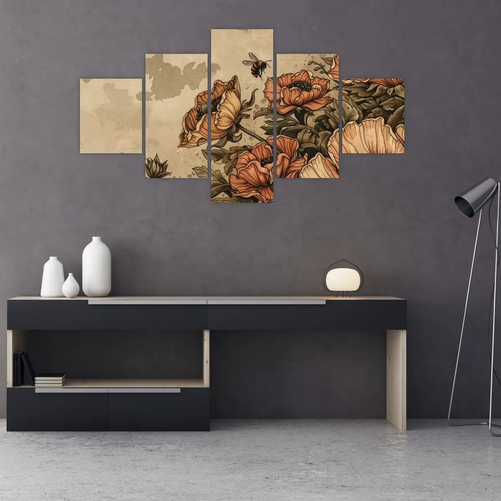 Obraz - Bee Meadow II. (125x70 cm)
