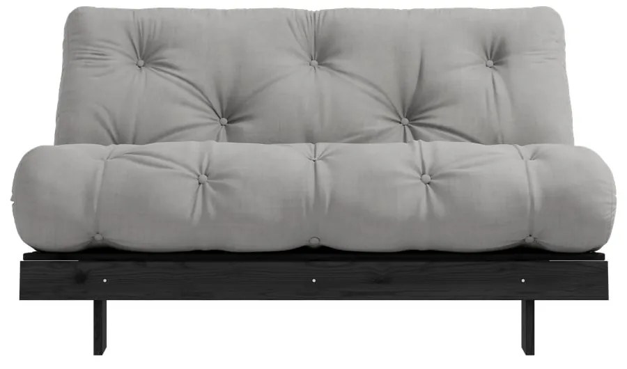 Szara rozkładana sofa 140 cm Roots Black Night – Karup Design
