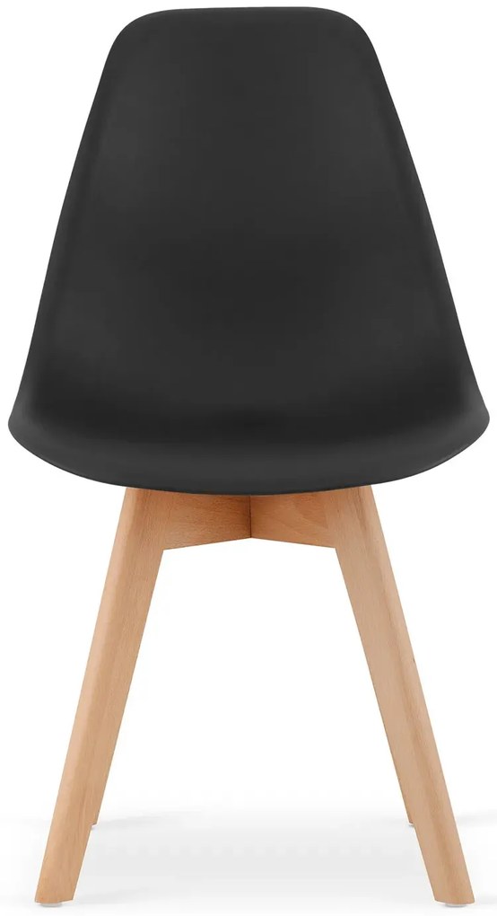 Czarne krzesło minimalistyczne do stołu - Pipi 4X