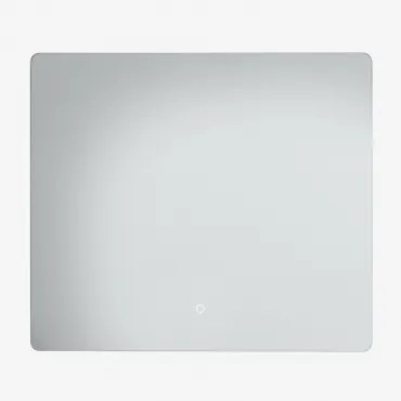 Prostokątne Lustro Łazienkowe Z Oświetleniem Led I Funkcją Przeciwmgielną 80x70 Cm Gualar Normal - Sklum