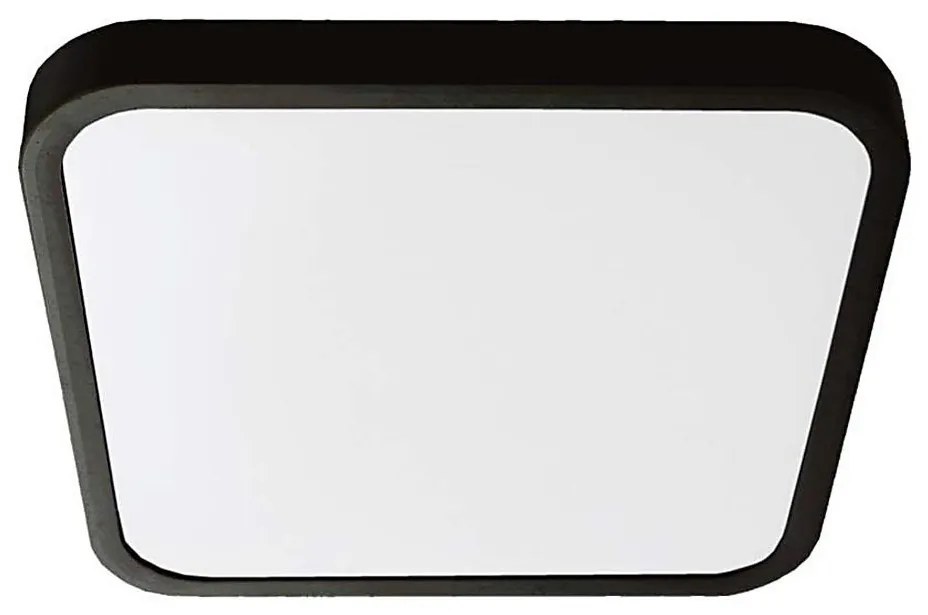 LED sufitowe światło łazienkowe 24W 230V IP44 3000K 29x29 cm czarne