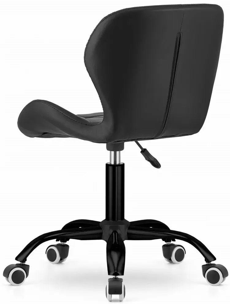 Czarny z ekoskóry fotel obrotowy do biurka B5-F45