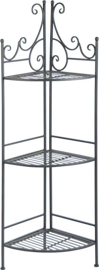 Czarny narożny regał metalowy/kwietnik Esschert Design