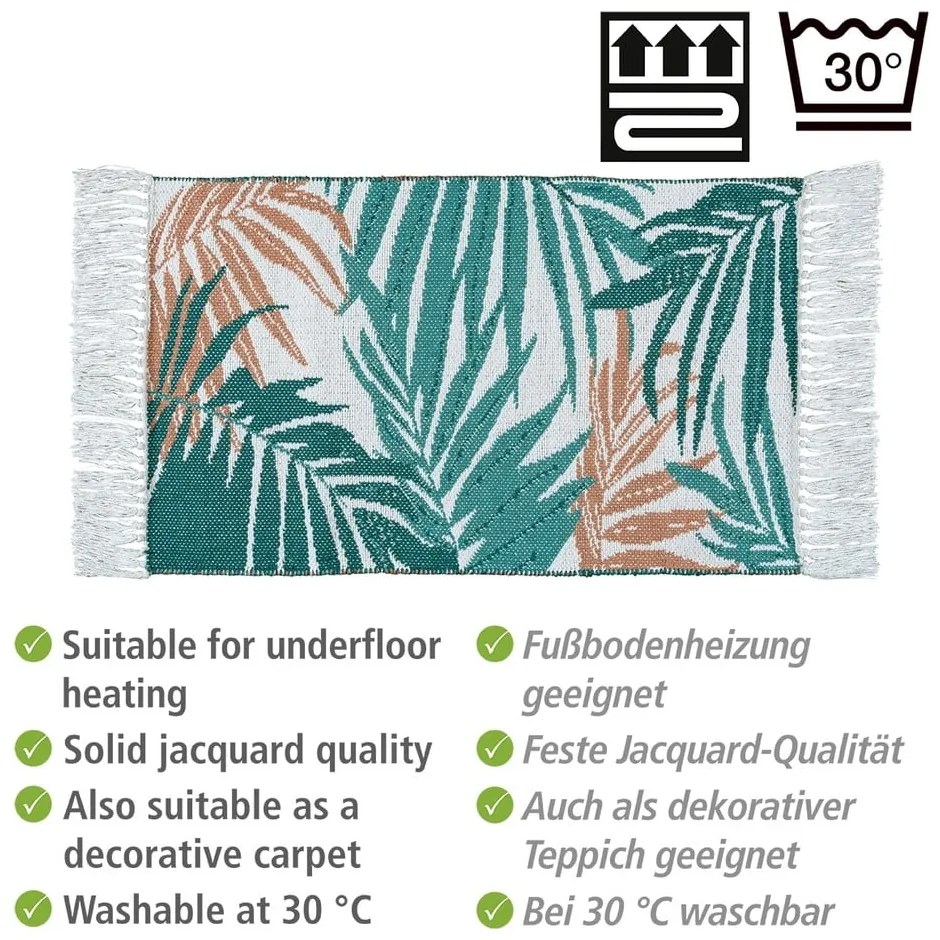 Zielony tekstylny dywanik łazienkowy 50x80 cm Suva – Wenko