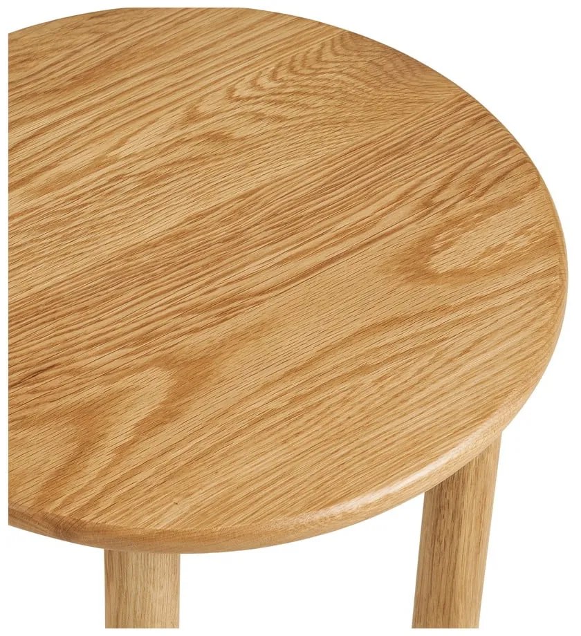 Okrągły stolik z litego drewna dębowego ø 40 cm Jena – House Nordic