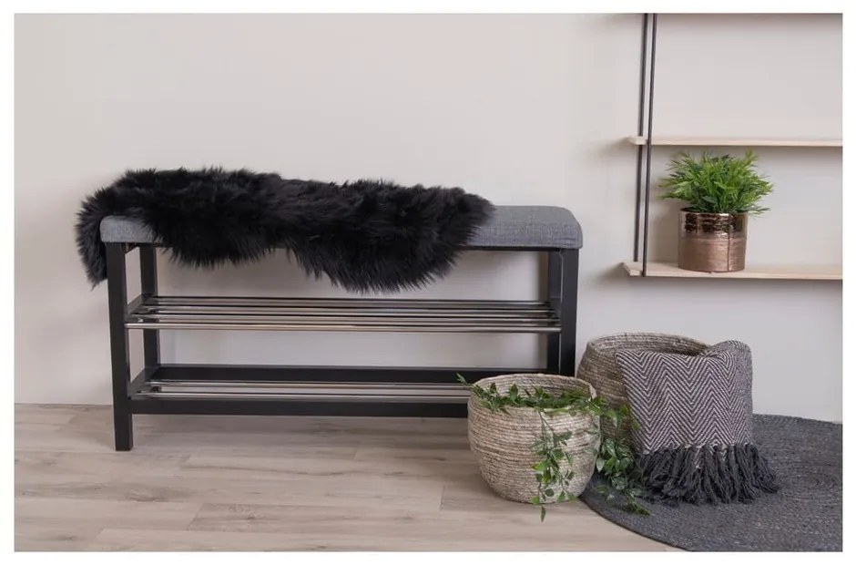 Czarna syntetyczna skóra 50x85 cm – House Nordic