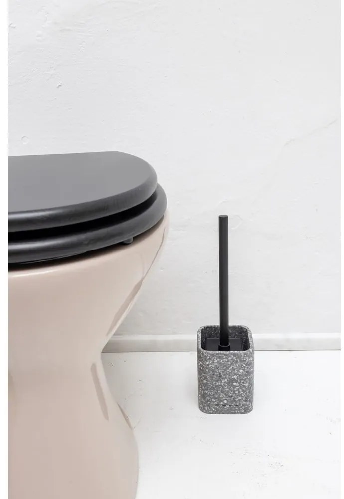 Szara szczotka do WC z żywicy polimerowej Tom Tailor T-Terrazzo – Wenko