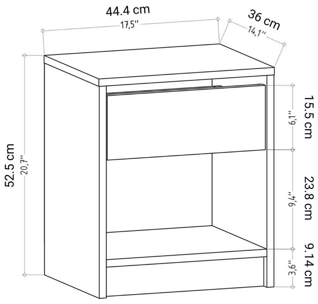Stolik nocny Sheridan Oak
