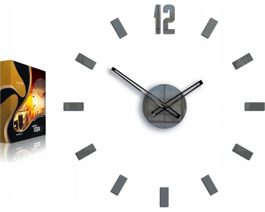 Zegar ścienny naklejany duży nowoczesny akrylowy na ścianę do kuchni salonu