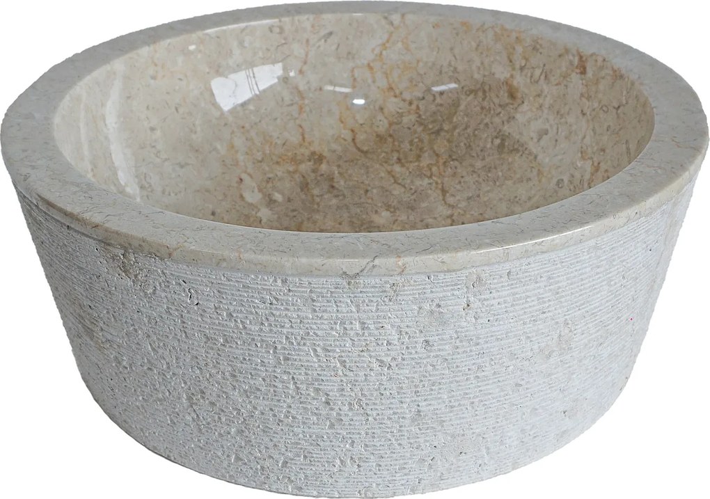 Marmurowa umywalka łazienkowa MARBLE - Kolor kremowy