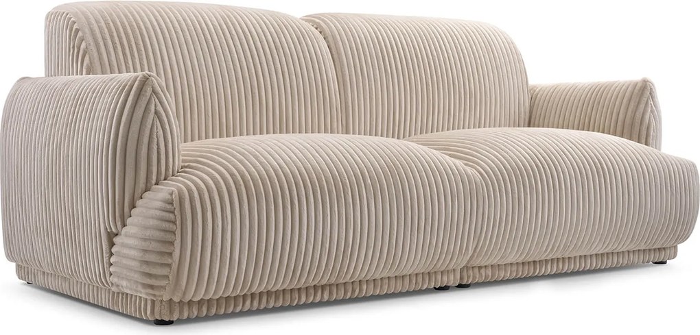 Sofa LINERO Dwuosobowa Beżowa Nowoczesna