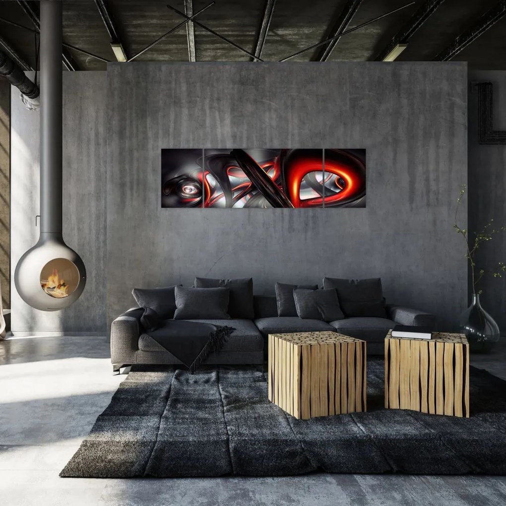 Obraz abstrakcji (170x50 cm)