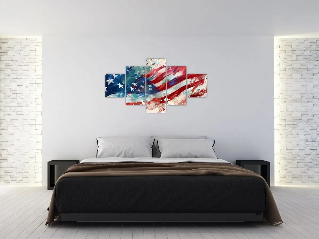 Obraz - Flaga USA (125x70 cm)