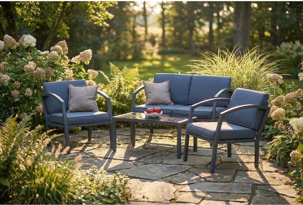 Doppler BELLARIA LOUNGE czarna/szara, 2+1+1