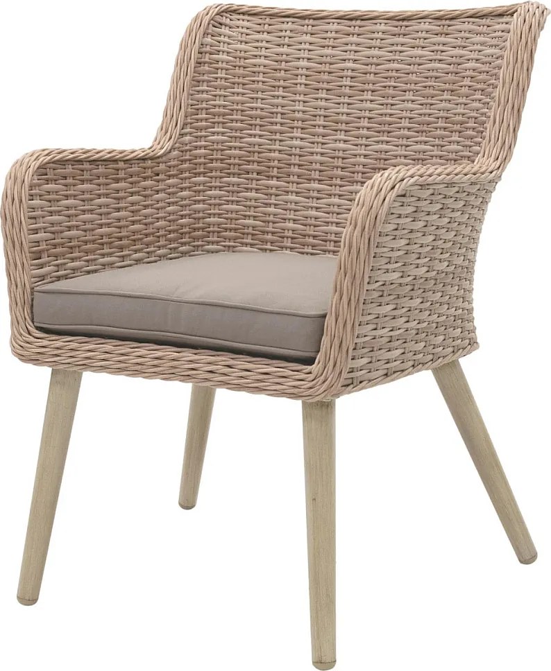 Zestaw ogrodowy rattanowy MONTE MALIBU 240 (cappuccino) 8x Krzesło ogrodowe MALIBU (cappuccino)